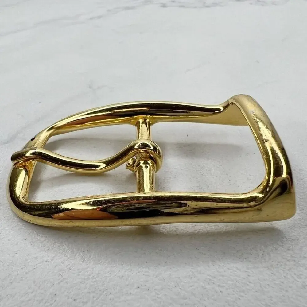 Vintage Gold Tone Simple Basic Belt Buckle for up to 1 Inch Belt